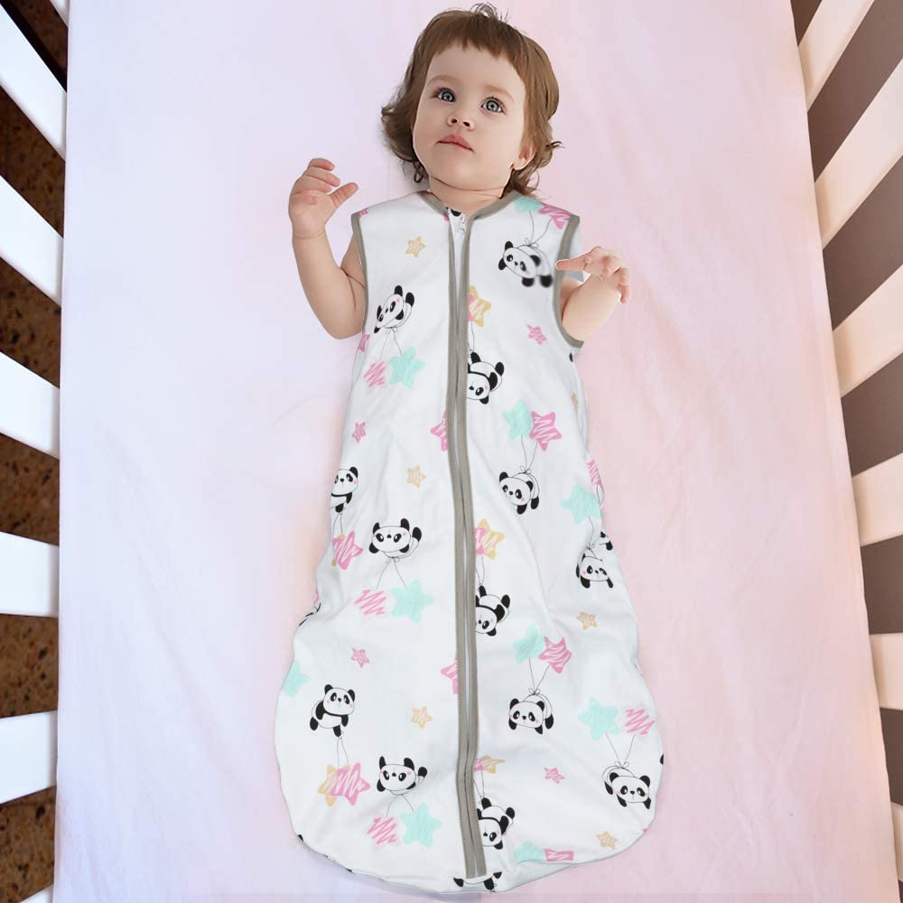 Yoofoss Baby Sleep Sack Wearable Blanket 100% Cotton Baby Sleep Bag 6-18 Month Soft Lightweigt Swaddle Transition Blanket
