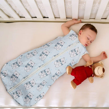 Yoofoss Baby Sleep Sack Wearable Blanket 100% Cotton Baby Sleep Bag 0-6 Month Soft Lightweigt Swaddle Transition Blanket