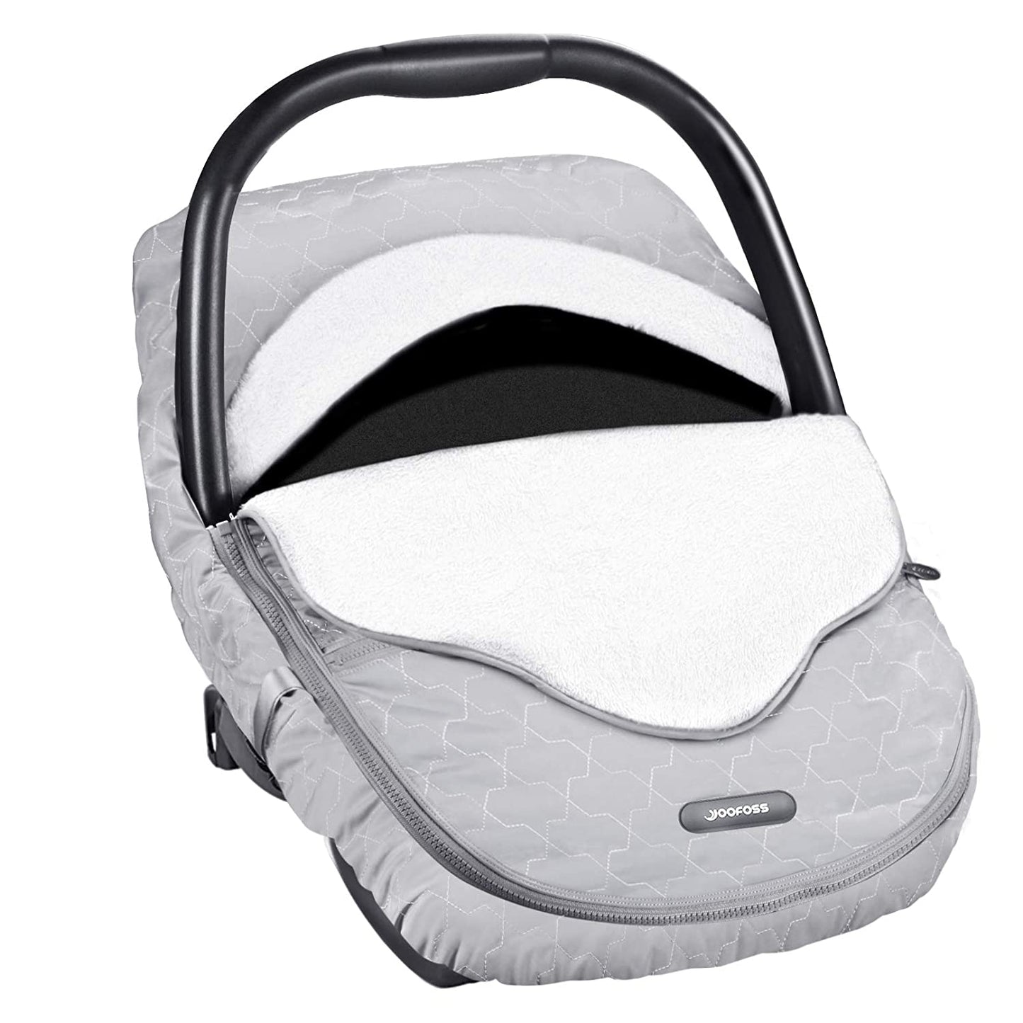 Baby Car Seat Cover Winter Carseat Canopies Cover to Protect Baby from Cold Wind, Super Warm Plush Fleece Baby Carrier Cover for Infant Boys Girls