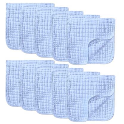 YOOFOSS Muslin Burp Cloths 10 Pack Baby Washcloths Large 20''X10'' 100% Cotton 6 Layers Super Soft and Absorbent