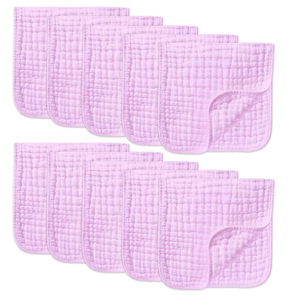 YOOFOSS Muslin Burp Cloths 10 Pack Baby Washcloths Large 20''X10'' 100% Cotton 6 Layers Super Soft and Absorbent