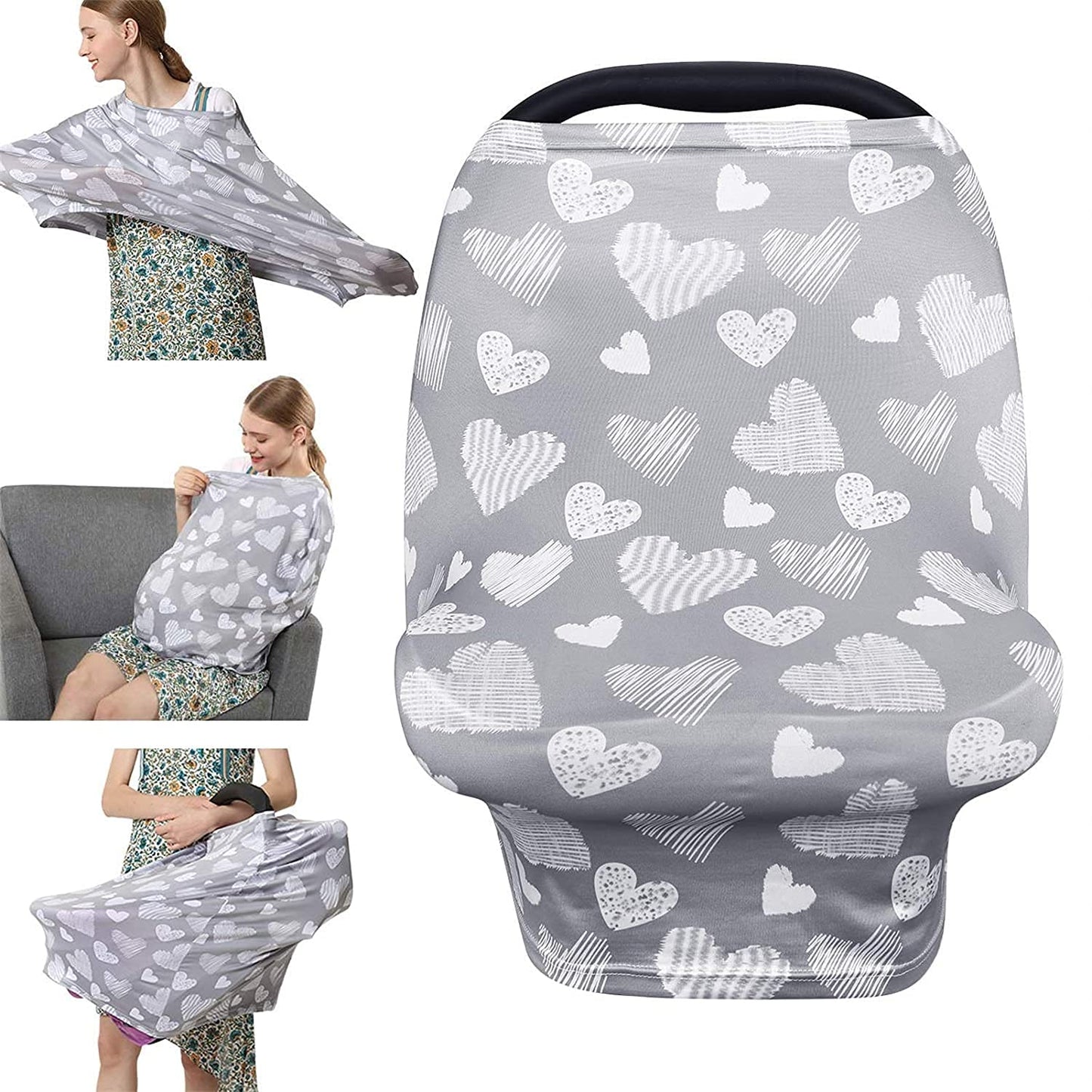 Nursing Cover Breastfeeding Scarf - Baby Car Seat Covers, Infant Stroller Cover, Carseat Canopy for Girls and Boys by YOOFOSS