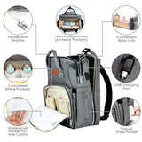 YOOFOSS Diaper Bag Backpack, Baby Nappy Changing Bags Multifunction Travel Back Pack with Changing Pad & Stroller Straps, Waterproof and Stylish
