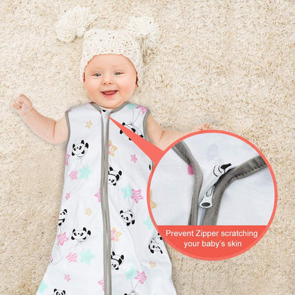 Yoofoss Baby Sleep Sack Wearable Blanket 100% Cotton Baby Sleep Bag 6-18 Month Soft Lightweigt Swaddle Transition Blanket