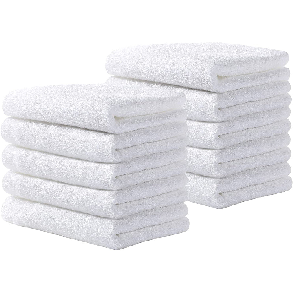Yoofoss Luxury Bamboo Washcloths Towel Set 10 Pack Baby Wash Cloth for Bathroom-Hotel-Spa-Kitchen Multi-Purpose Fingertip Towels & Face Cloths Green