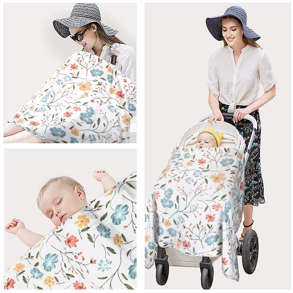 Yoofoss Nursing Cover for Breastfeeding, Babies Nursing Apron Cover with Warm Bamboo Fiber Liner for Mother Autumn Winter Breastfeeding