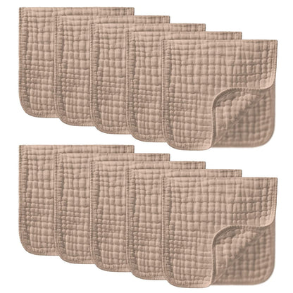 YOOFOSS Muslin Burp Cloths 10 Pack Baby Washcloths Large 20''X10'' 100% Cotton 6 Layers Super Soft and Absorbent