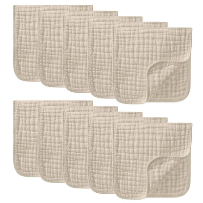 YOOFOSS Muslin Burp Cloths 10 Pack Baby Washcloths Large 20''X10'' 100% Cotton 6 Layers Super Soft and Absorbent