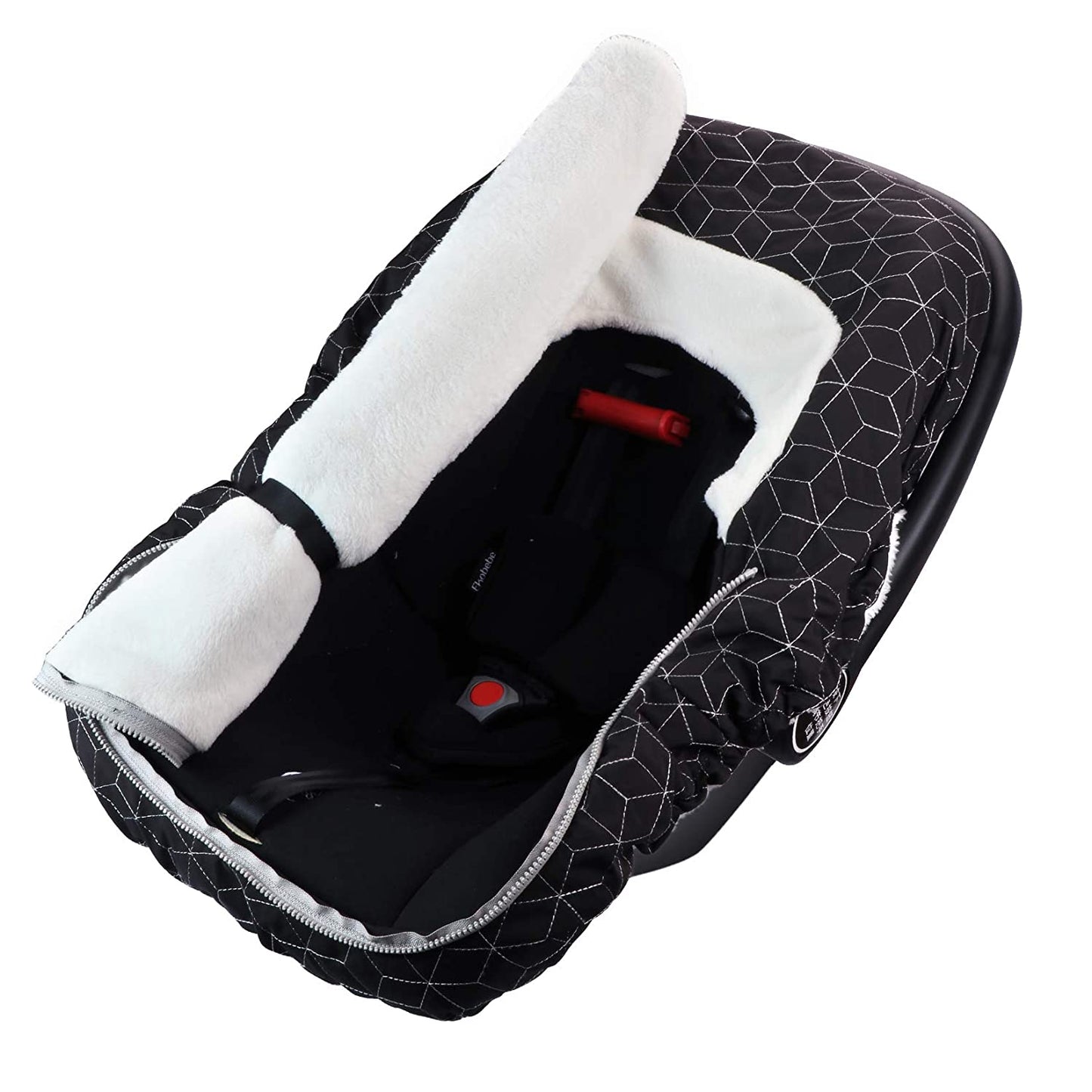 Baby Car Seat Cover Winter Carseat Canopies Cover to Protect Baby from Cold Wind, Super Warm Plush Fleece Baby Carrier Cover for Infant Boys Girls