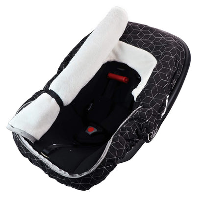 Baby Car Seat Cover Winter Carseat Canopies Cover to Protect Baby from Cold Wind, Super Warm Plush Fleece Baby Carrier Cover for Infant Boys Girls
