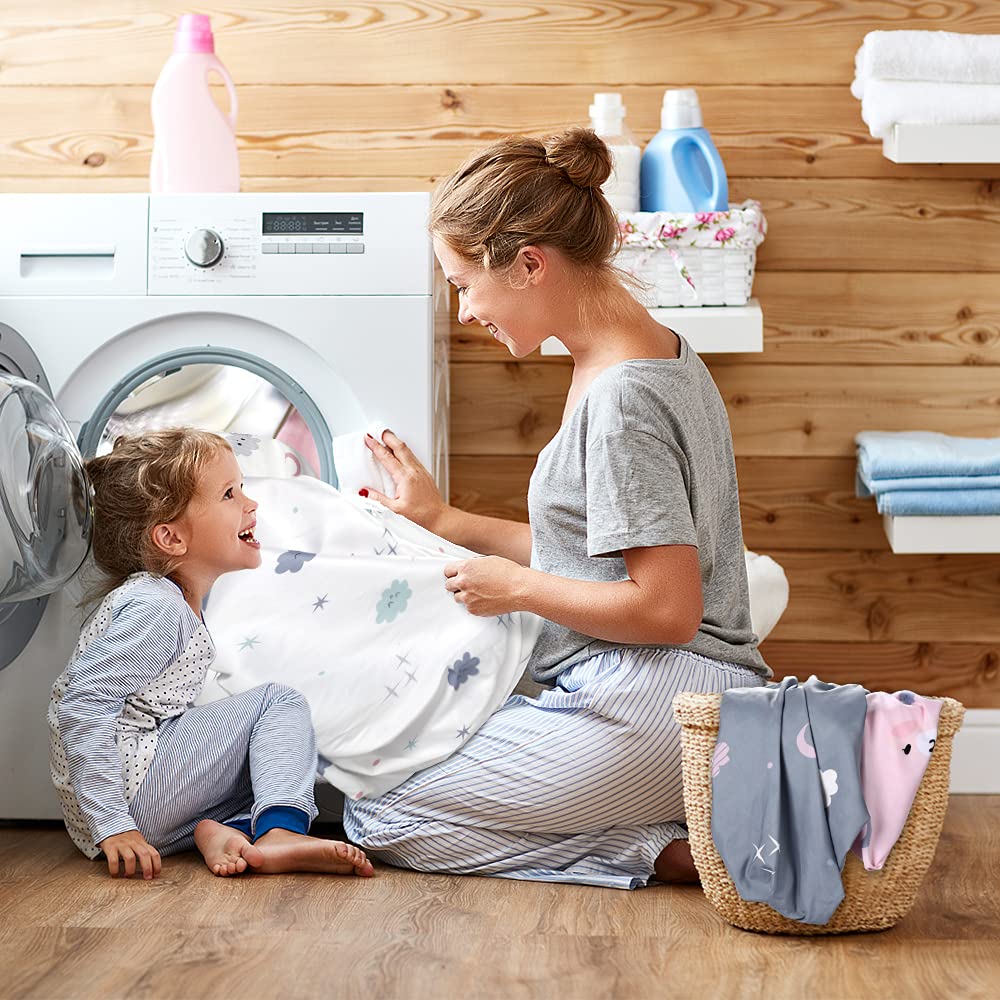 Yoofoss Fitted Crib Sheet Set 2 Pack Baby Sheets for Standard Crib Toddler Mattress Cover Soft Microfiber Breathable Mattress Cover for Boys and Girls