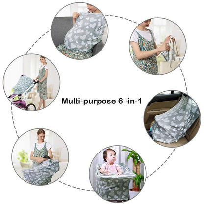 Nursing Cover Breastfeeding Scarf - Baby Car Seat Covers, Infant Stroller Cover, Carseat Canopy for Girls and Boys by YOOFOSS
