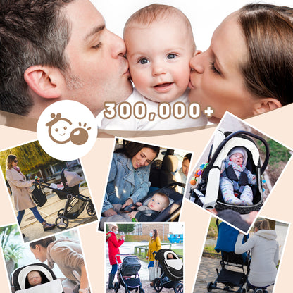 Baby Car Seat Cover Winter Carseat Canopies Cover to Protect Baby from Cold Wind, Super Warm Plush Fleece Baby Carrier Cover for Infant Boys Girls