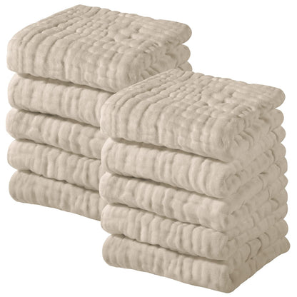 Baby Washcloths White, 10 Pack