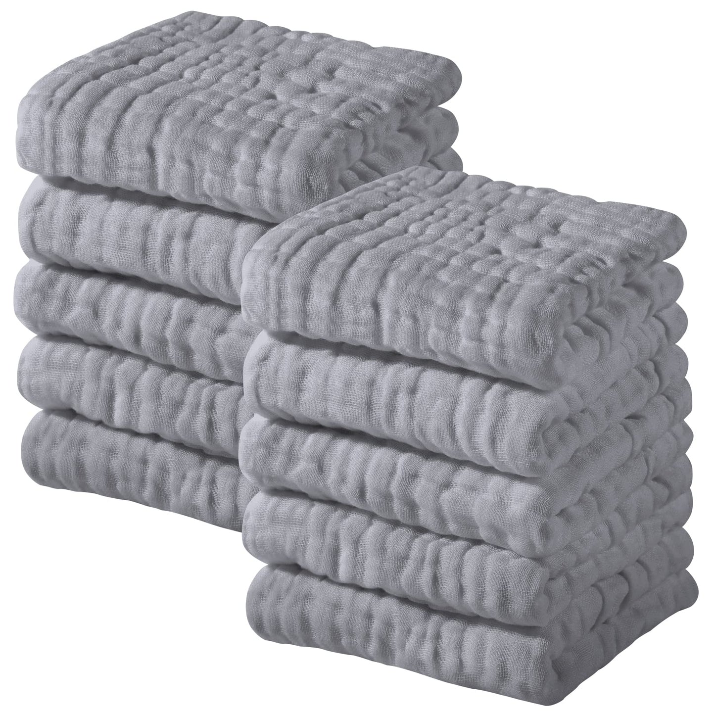 Baby Washcloths White, 10 Pack