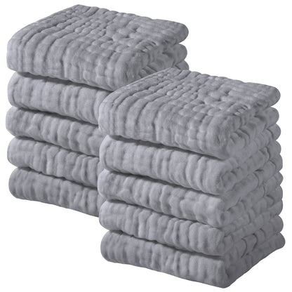 Baby Washcloths White, 10 Pack