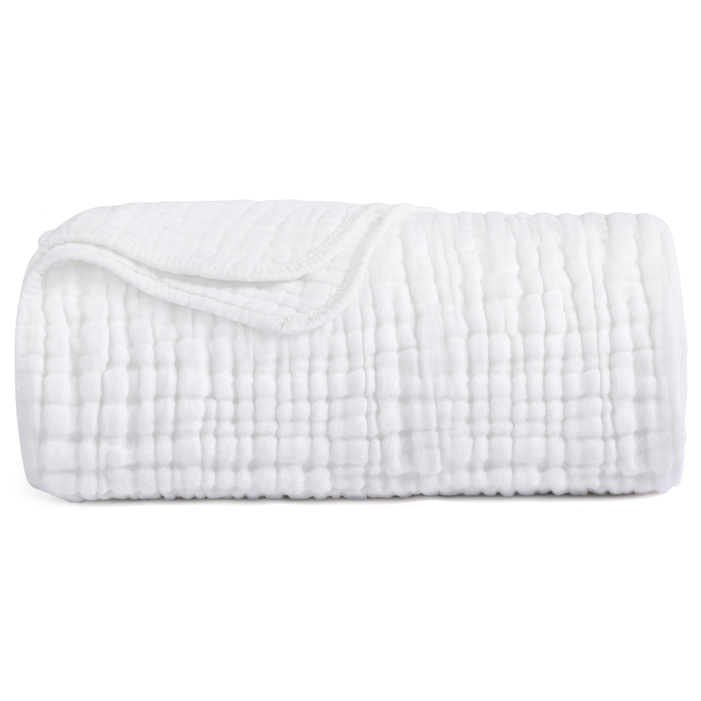 Yoofoss Muslin Blanket 100% Cotton Summer Blanket Large Twin Size 60" x 80" for Bed Couch 6-Layer Gauze Blanket for Adults Lightweight and Breathable Grey