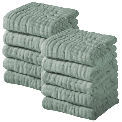 Baby Washcloths White, 10 Pack